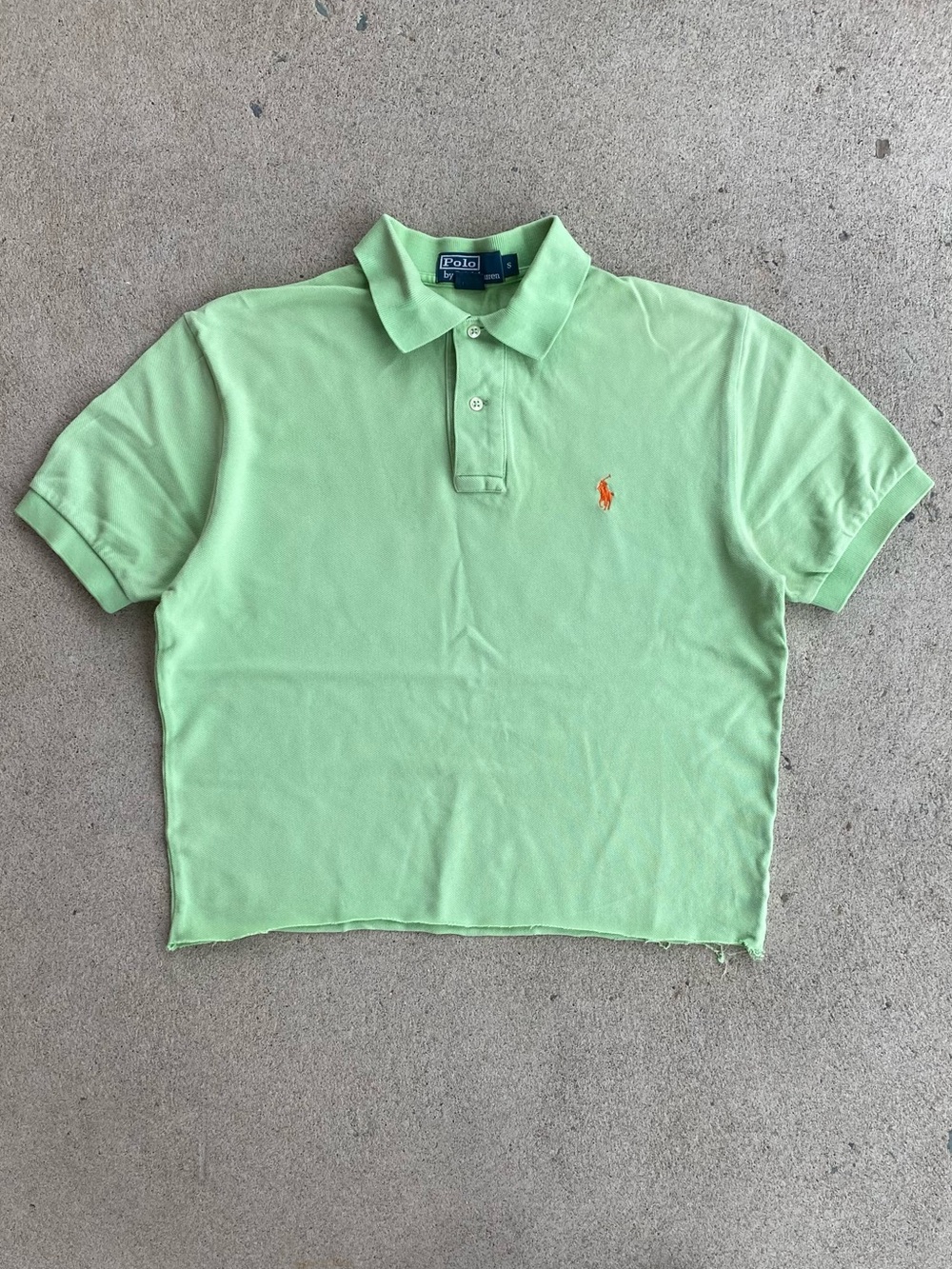 90s Vintage Polo Ralph Lauren Green Boxy Polo Shirt